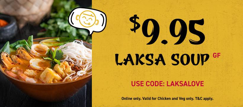 $9.95 Laksa soup offer