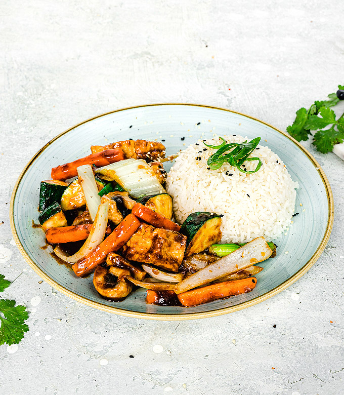 vegan mongolian rice