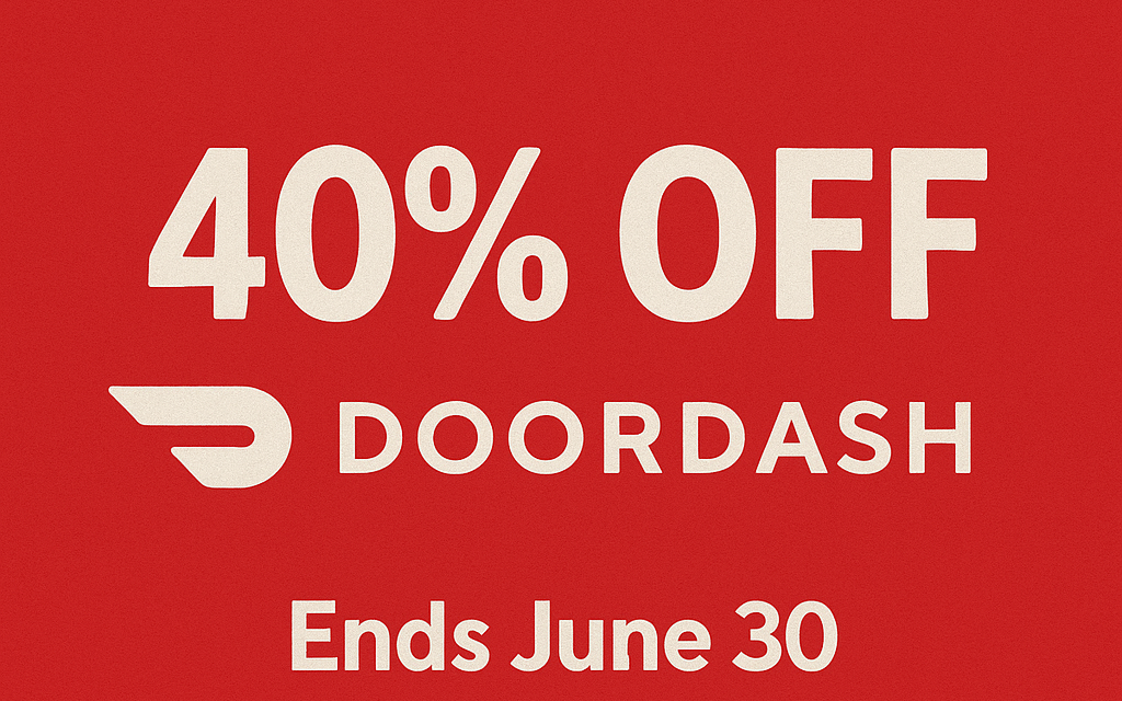 Enjoy 40% OFF Your First Order on DoorDash – Limited Time Only!