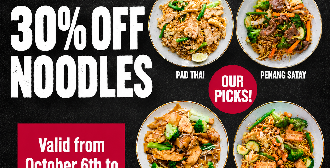 CELEBRATE WORLD NOODLE DAY WITH 30% OFF!